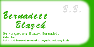 bernadett blazek business card
